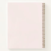 Carnet Monogramme Aquarelle Boho Rose Bourgogne Rose à fa (Dos)