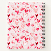 Carnet Monogramme aquarelle fantaisiste de Saint-Valentin (Dos)
