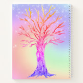 Carnet Monogramme Arc-en-ciel étincelle la fille (Dos)