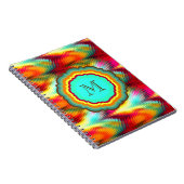 Carnet Monogramme arc-en-ciel funky et vibrant (Côté Droit)