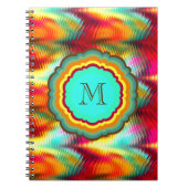 Carnet Monogramme arc-en-ciel funky et vibrant (Devant)