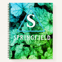 Monogramme arc-en-ciel vert Spring - Rodage coloré