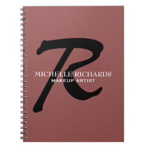 Carnet Monogramme Artiste de maquillage Brown et noir
