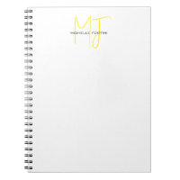 Monogramme Attrayant Jaune Blanc Minimaliste Moder