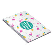 Carnet Monogramme au néon des Flamants roses | (Côté Droit)