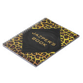 Carnet Monogramme avec léopard Brown et jaune (Côté gauche)