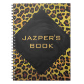 Carnet Monogramme avec léopard Brown et jaune (Devant)