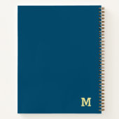 Carnet Monogramme avec nom Football Thème (Dos)