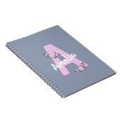 Carnet Monogramme avec papillons personnalisés (Côté Droit)