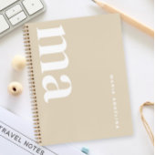Carnet Monogramme beige simple