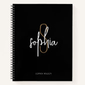 Carnet Monogramme Black Gold Business School (Devant)