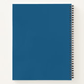 Carnet Monogramme blanc bleu simple (Dos)