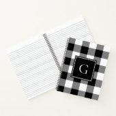 Carnet Monogramme blanc et noir Chevron Buffalo plaqué (Intérieur)