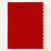 Carnet Monogramme blanc rouge professionnel (Dos)
