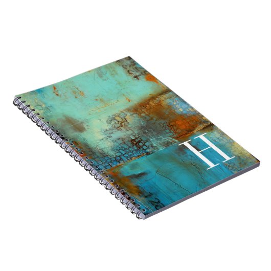 Carnet Monogramme | Bleu deja (Côté Droit)