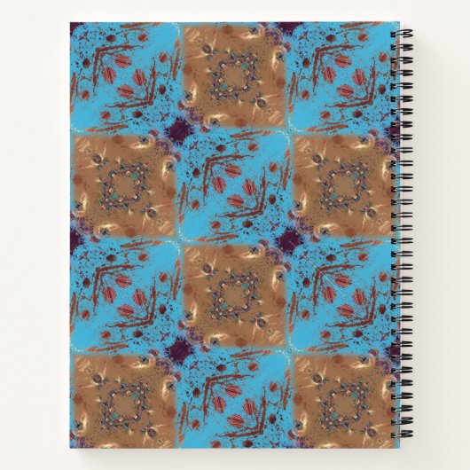 Carnet Monogramme bleu et bronze (Dos)