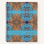 Carnet Monogramme bleu et bronze (Devant)