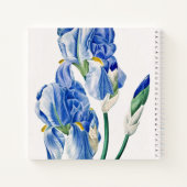 Carnet Monogramme bleu Irises (Dos)