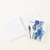 Carnet Monogramme bleu Irises (Intérieur)