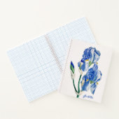 Carnet Monogramme bleu Irises (Intérieur)