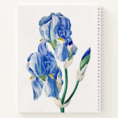 Carnet Monogramme bleu Irises (Dos)