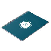 Carnet Monogramme bleu marine (Côté gauche)