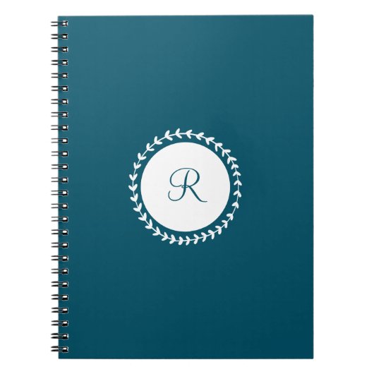 Carnet Monogramme bleu marine (Devant)