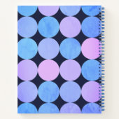 Carnet Monogramme bleu pourpre et rose des cercles (Dos)