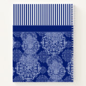 Carnet Monogramme Boho Moody Blues Mandalas and Stripes (Dos)