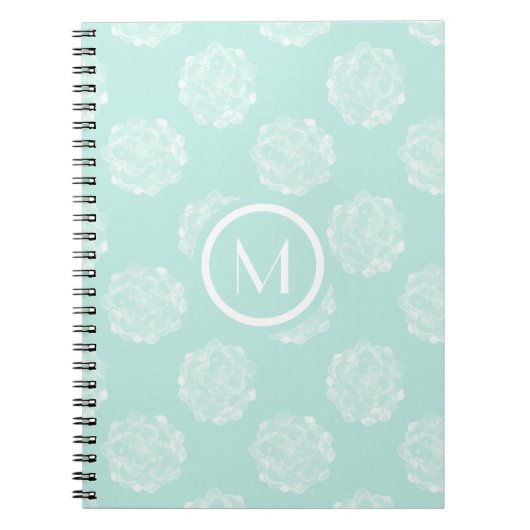 Carnet Monogramme | Bonheur des Plantes | Pastel Succulen (Devant)