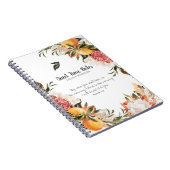 Carnet Monogramme botanique élégant de citrus pour un mom (Côté Droit)