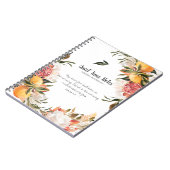 Carnet Monogramme botanique élégant de citrus pour un mom (Côté gauche)