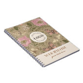 Carnet Monogramme botanique Fleur sauvage moderne et tend (Côté Droit)