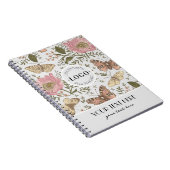 Carnet Monogramme botanique Fleur sauvage moderne et tend (Côté Droit)