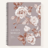 Carnet Monogramme Botanique Roses Modernes (Devant)