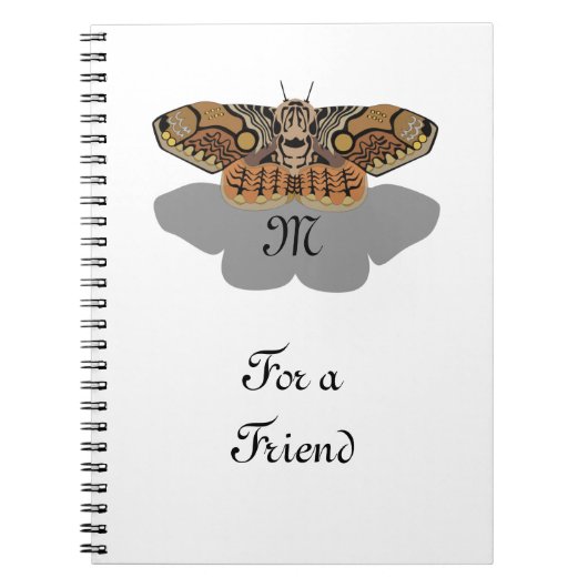 Carnet Monogramme Brahmin Moth (Devant)