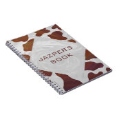 Carnet Monogramme Brown et blanc de vache (Côté Droit)