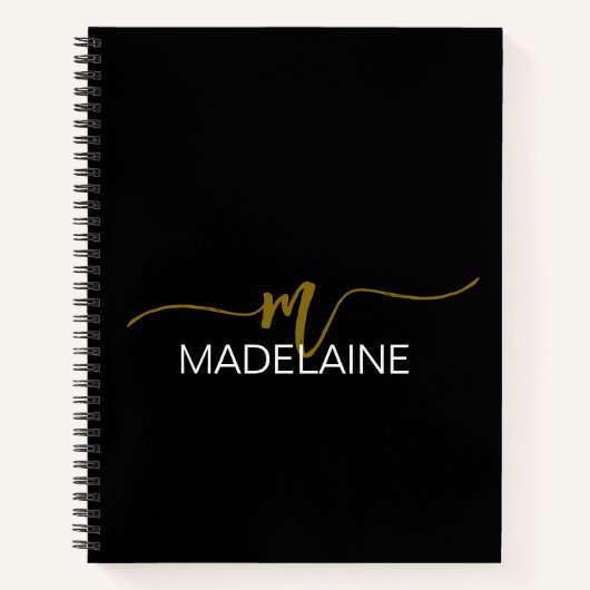 Carnet Monogramme Brown noir (Devant)