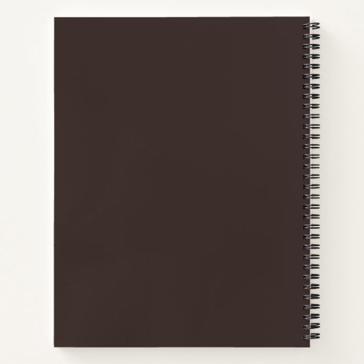 Carnet Monogramme Brown professionnel initial (Dos)