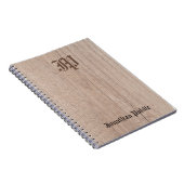 Carnet Monogramme calciné de style ancien Modèle bois (Côté Droit)