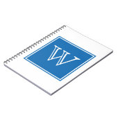 Carnet Monogramme Carré bleu (Côté gauche)