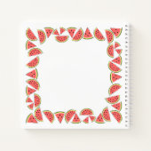 Carnet Monogramme Carré de pastèque (Dos)