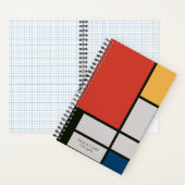 Carnet Monogramme Carré De Stijl Inspiré (À l'intérieur)