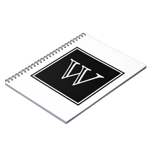 Carnet Monogramme Carré noir (Côté gauche)