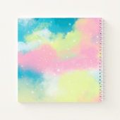 Carnet Monogramme Carré Pastels Mignons (Dos)