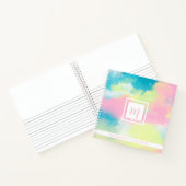Carnet Monogramme Carré Pastels Mignons (Intérieur)