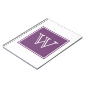Carnet Monogramme Carré violet (Côté gauche)