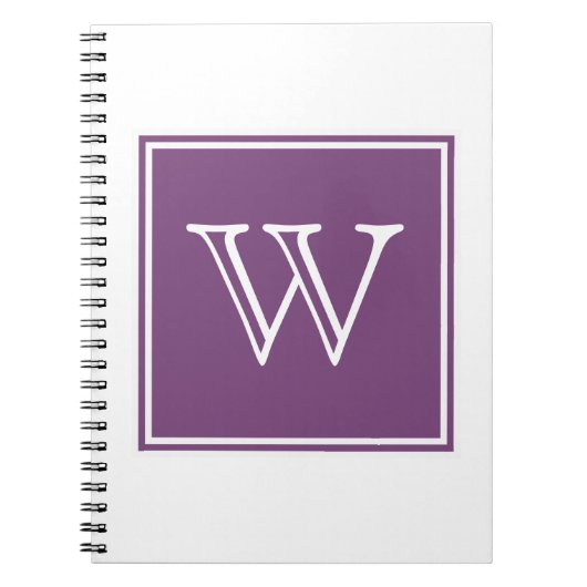 Carnet Monogramme Carré violet (Devant)