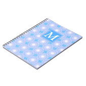 Carnet Monogramme Cercles bleu électrique motif (Côté gauche)