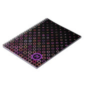 Carnet Monogramme Cercles Colorés sur Fond Noir (Côté gauche)
